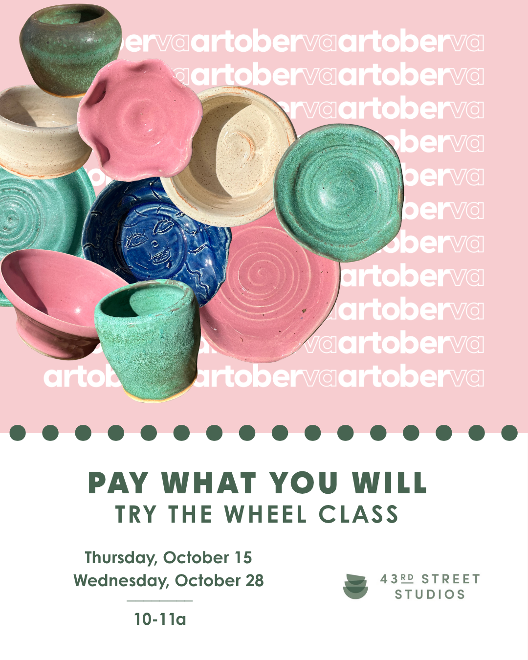 Pay What You Will Series with artoberVA | October 28, 10-11a